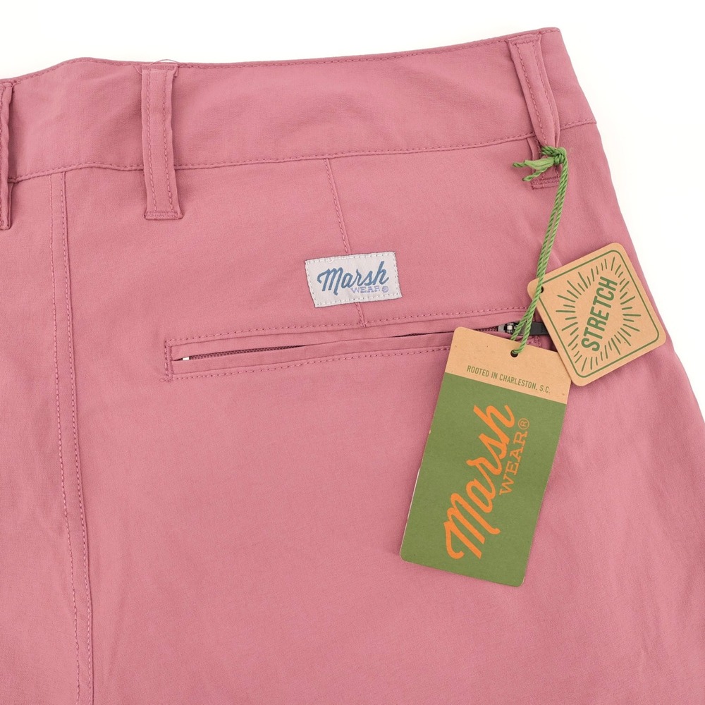 NEW Marsh Wear Prime Stretch Hybrid Shorts Rose Drawstrings Mens Size 32